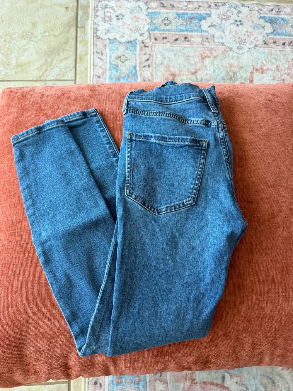 Express Women's Skinny Jeans in Medium Blue Denim